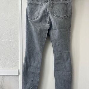 MOTHER The Looker Holy Smokes Light Gray Denim Jeans